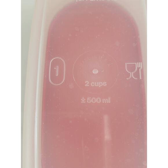 Tupperware Storage Container Set w/ Red Lid 2 Cups to 12 1/4 Cups USA x5 - Picture 7 of 16